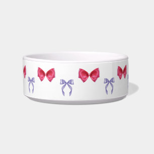 Pink and Purple Coquette Bows Bowl