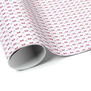 Pink and Purple Coquette Bows Wrapping Paper