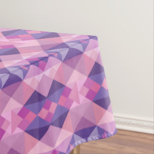  Pink and purple diamond Geometric shapes pattern Tablecloth