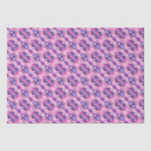  Pink and purple diamond Geometric shapes pattern Tissue Paper