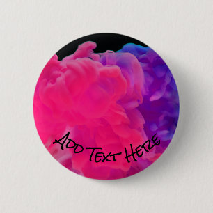 Pink and Purple Digital Smoke 6 Cm Round Badge