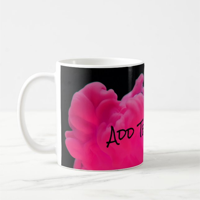 Pink and Purple Digital Smoke Coffee Mug (Left)