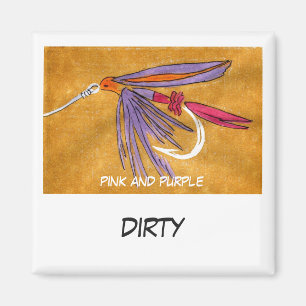 "Pink and Purple" Dish Washer Status Magnet