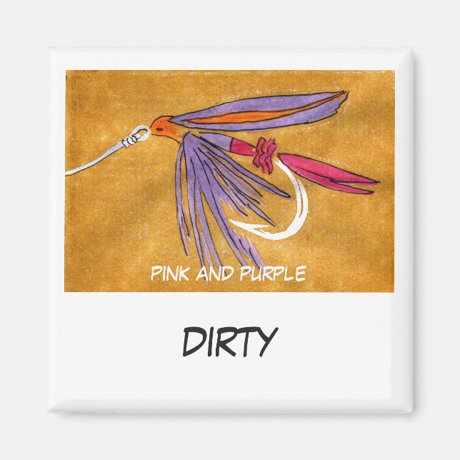 "Pink and Purple" Dish Washer Status Magnet (Front)