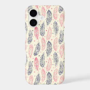Pink And Purple Ethnic Feather Pattern
