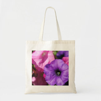 Pink and Purple Fall Petunias Tote Bag