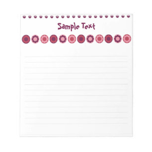 Pink And Purple Floral Notepad