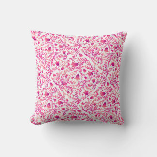 Pink and purple floral soft design cushion