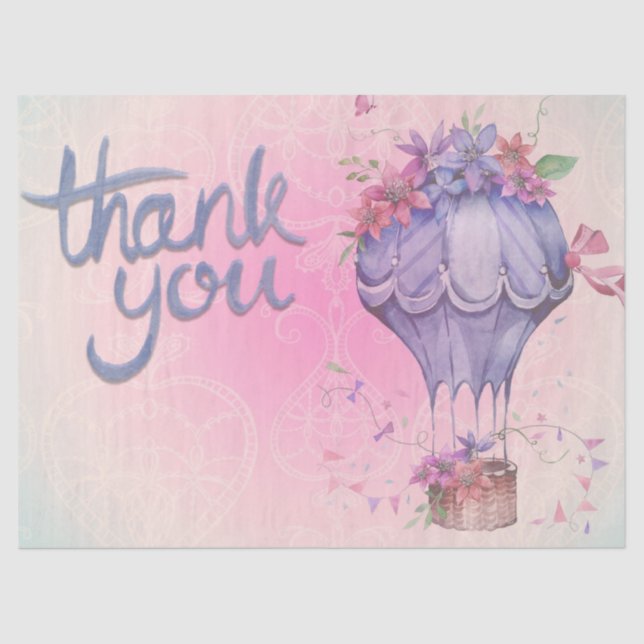 pink and purple floral tissue paper (Front)