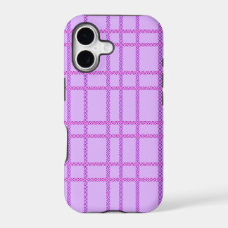 Pink and purple flower checkered pattern