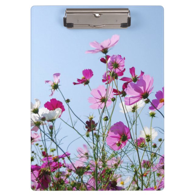 Pink and Purple Flower Meadow Photo Clipboard (Front)