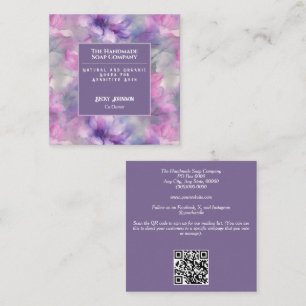 Pink and Purple Flowers Business Card