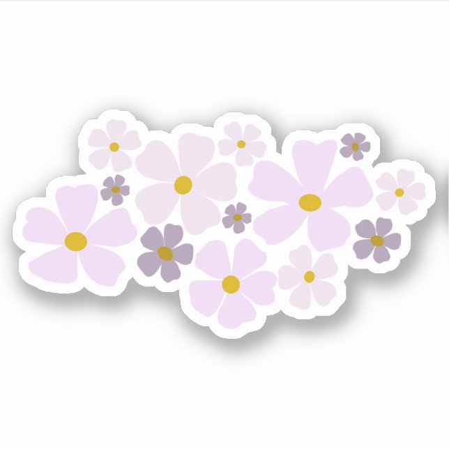 Pink and Purple Flowers Graphic (Front)