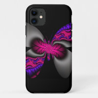 pink and purple fractal butterfly