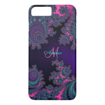 Pink and Purple Fractal iPhone 7 Plus Case
