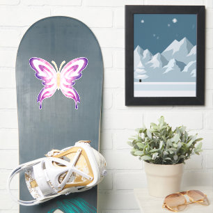 Pink and Purple Galaxy Butterfly Sticker