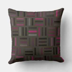Pink and Purple Geometric Cushion