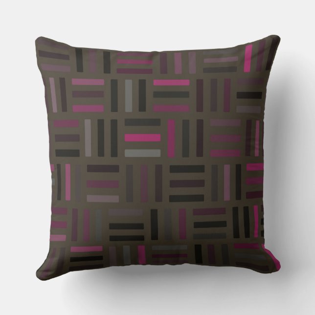 Pink and Purple Geometric Cushion (Back)