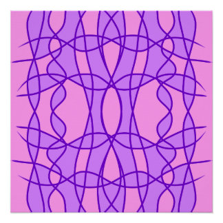 Pink and purple geometric pattern  poster