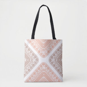 Pink and Purple Geometric Tote Bag