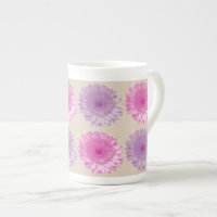 Pink and purple gerber floral pattern