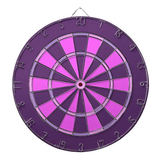 Pink and Purple Girly Dartboard (Front)