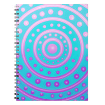 Pink and Purple Glowing Circles Notebook