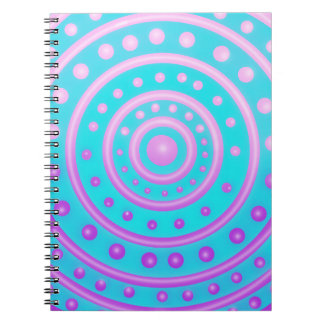 Pink and Purple Glowing Circles Notebook