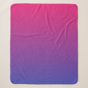 Pink and Purple Gradient Colours Sherpa Blanket