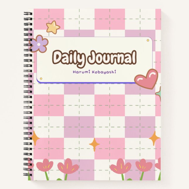 Pink and Purple Gradient Notebook Cover  (Front)