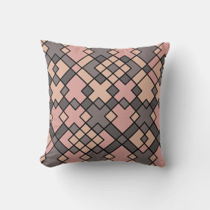 pink and purple grid pattern cushion