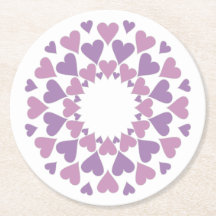 Pink and Purple Heart Coasters