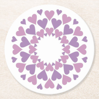 Pink and Purple Heart Coasters