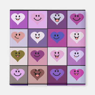 Pink and Purple Hearts Magnet