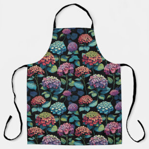 Pink and Purple Hydrangea Foliage Apron