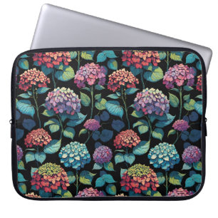 Pink and Purple Hydrangea Foliage Laptop Sleeve