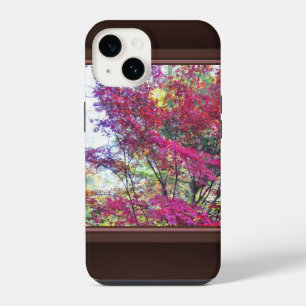 Pink And Purple Leaves iPhone 14 Case