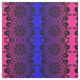 pink and purple Mandala flower Fabric
