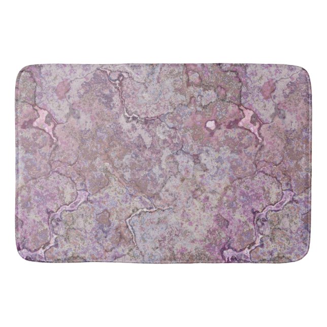 Pink and Purple Marble   Bath Mat (Front)