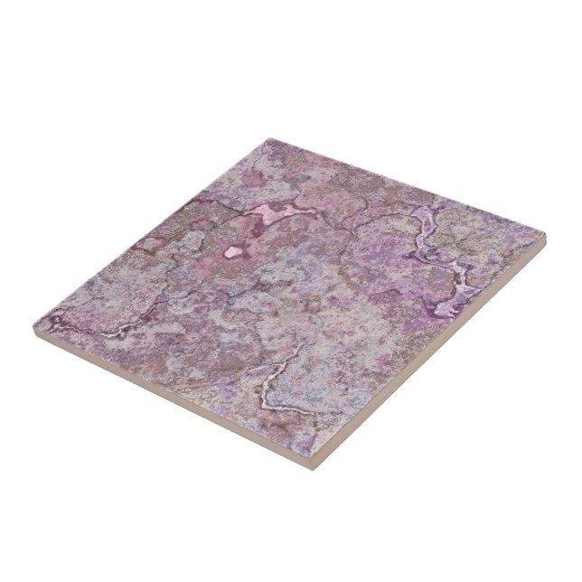 Pink and Purple Marble Ceramic Tile (Side)