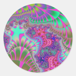 Pink and Purple Melt Classic Round Sticker