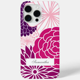 Pink and Purple Mod Floral Barely There ID iPhone 15 Pro Max Case