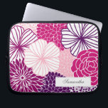 Pink and Purple Mod Floral Laptop Sleeve<br><div class="desc">This stylish laptop cover can be personalised with your name, monogram, initials, a special date (wedding anniversary, birthday, etc) or any text of your choice. This case is the perfect fashion accessory for the spring or summer months or to warm up your winter! Visit our stores for more fashionable and...</div>