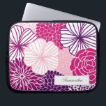 Pink and Purple Mod Floral Laptop Sleeve<br><div class="desc">This stylish laptop cover can be personalised with your name, monogram, initials, a special date (wedding anniversary, birthday, etc) or any text of your choice. This case is the perfect fashion accessory for the spring or summer months or to warm up your winter! Visit our stores for more fashionable and...</div>