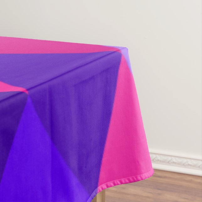Pink and Purple Mosaic Diamond Pattern Tablecloth (In Situ)