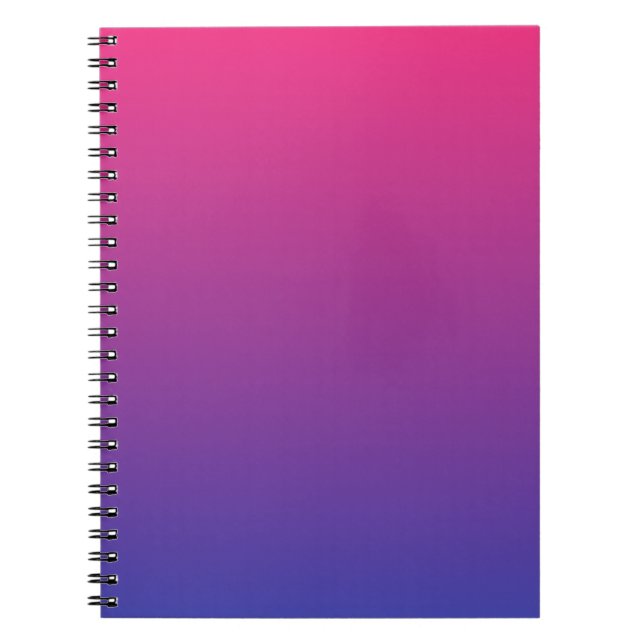 Pink and Purple Ombre Pattern Notebook (Front)