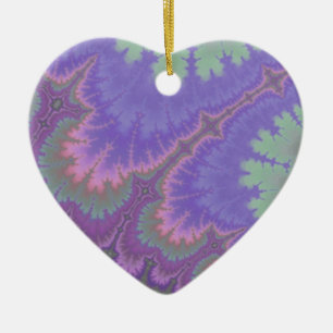 Pink And Purple Paisley Ceramic Tree Decoration