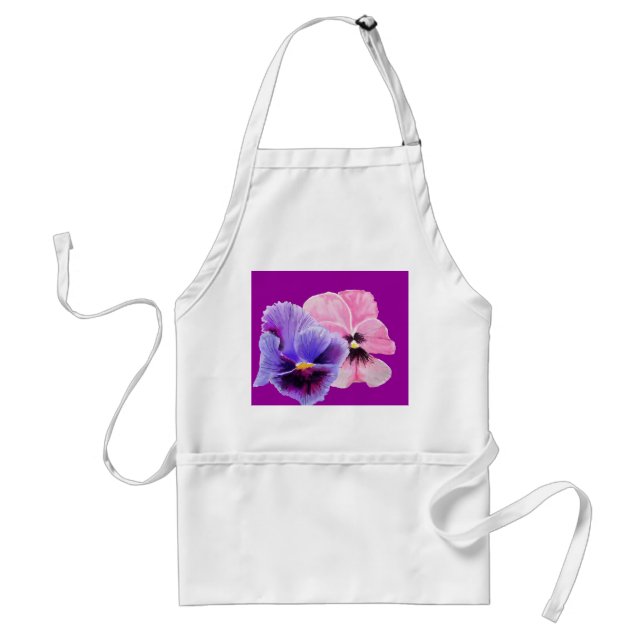 Pink and Purple Pansy Apron (Front)