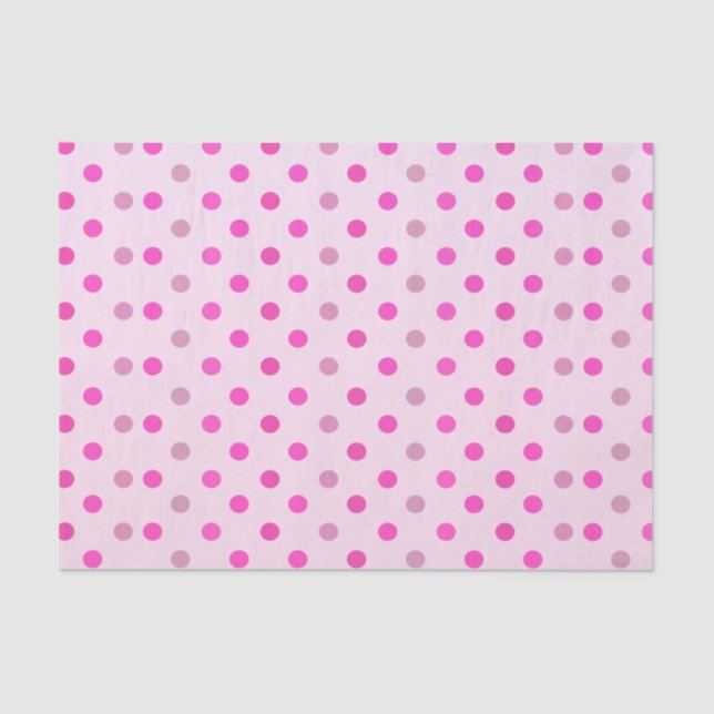 Pink and Purple Pastel Polka Dots Tissue Paper (Front)