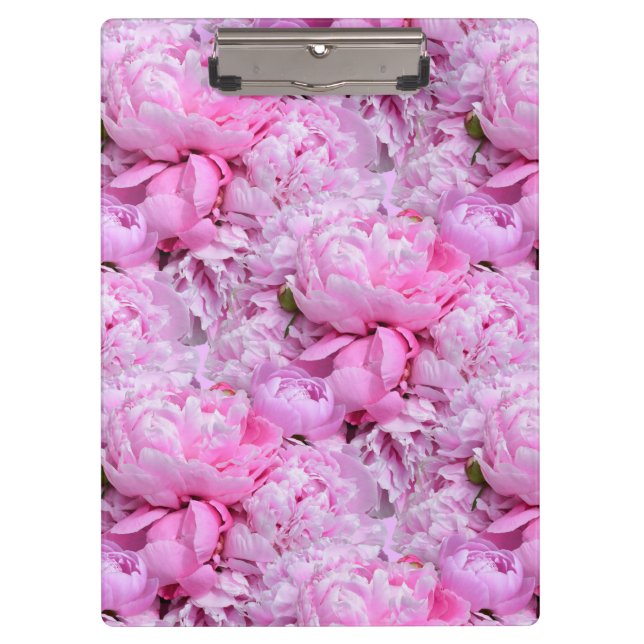 Pink and Purple Peonies   Clipboard (Front)